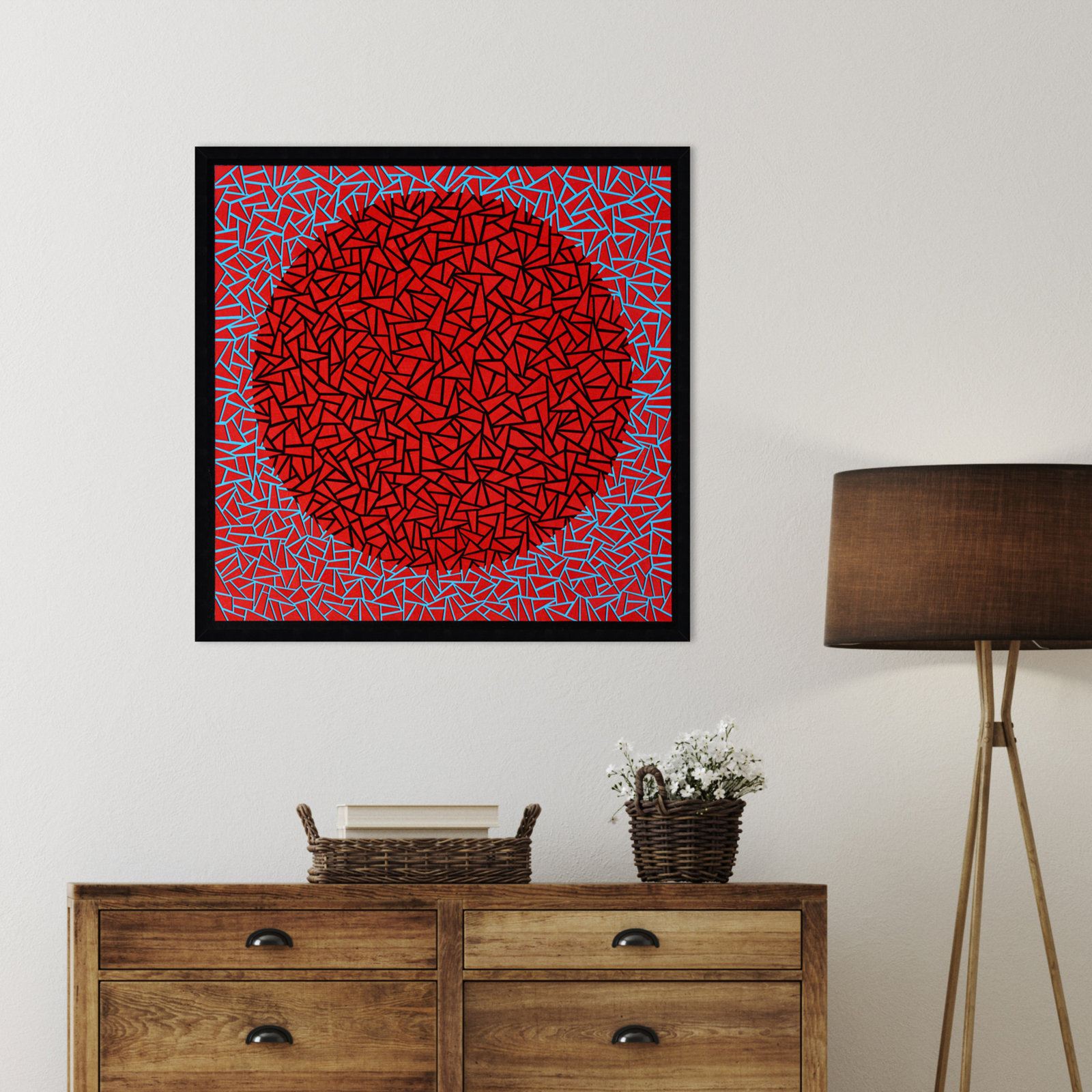 Gods Navel by Alex Dunn, Black, 33" H x 33" W x 1" D