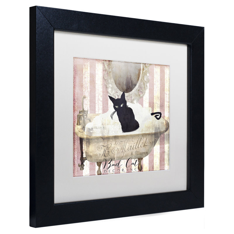 «Jadaya Bad Cat II», impression encadrée, H 11 po x l 14 po x P 0,5 po, Blanc