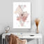 Motif géométrique marbré rose Avery-108485731