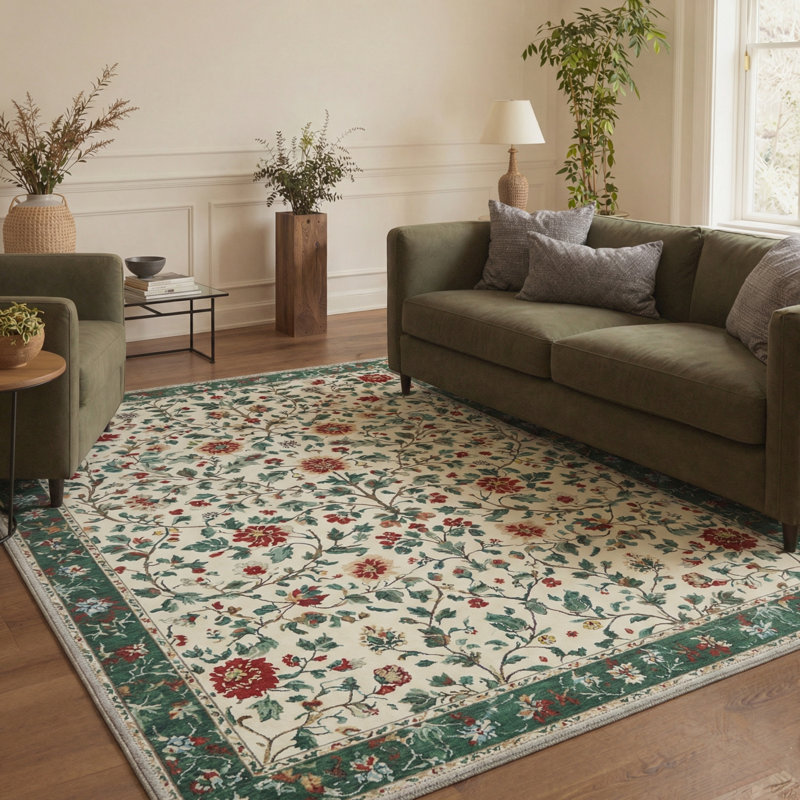 Tapis vert botanique Almont William Morris, Rectangle 9 pi x 12 pi