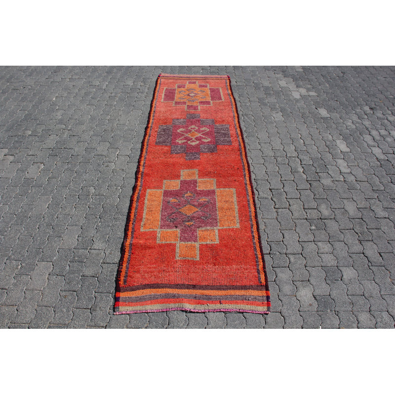 Tapis de couloir turc authentique authentique à motif classique - idéal pour une décoration intérieure élégante
