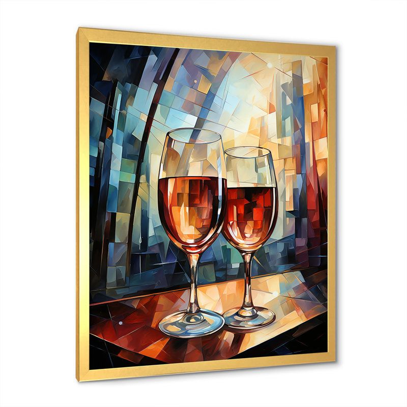 Toast Reflections I - Impression, Cadre doré simple, H 44 po x l 34 po x P 1,5 po