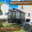 Outdoor Wooden Polycarbonate Greenhouse 6x8Ft-116786956