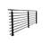 Modern Horizontal Adjustable Railing Banister System for Staircases Balconies and Decks Complete Guard Railing Kit-86192386