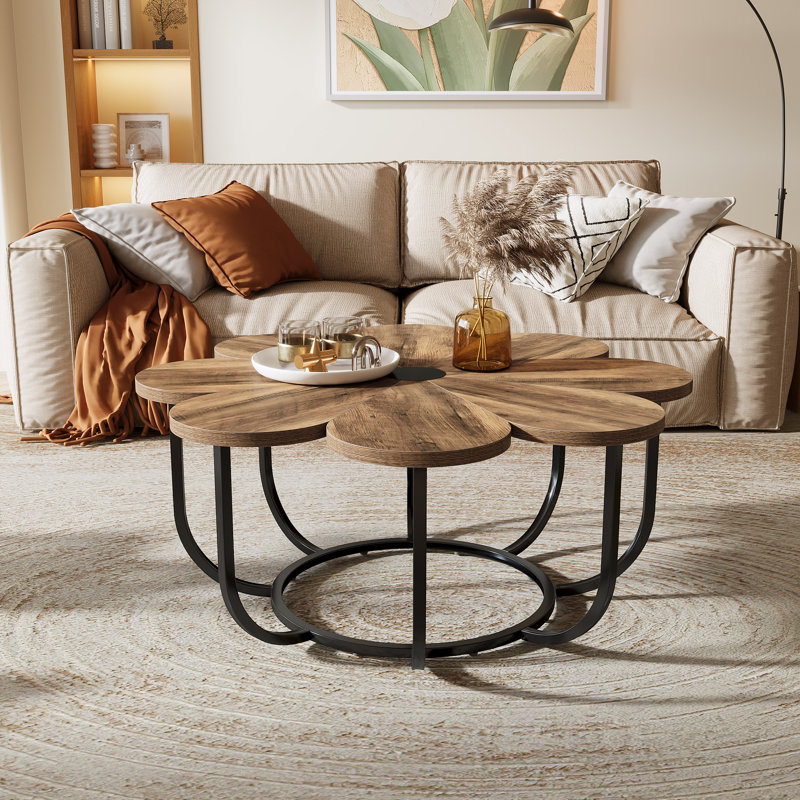 Table basse Behrett, Brun / Noir