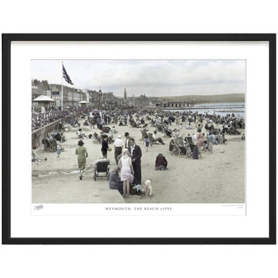 Weymouth, The Beach C1955 by Francis Frith - Single Picture Frame Print