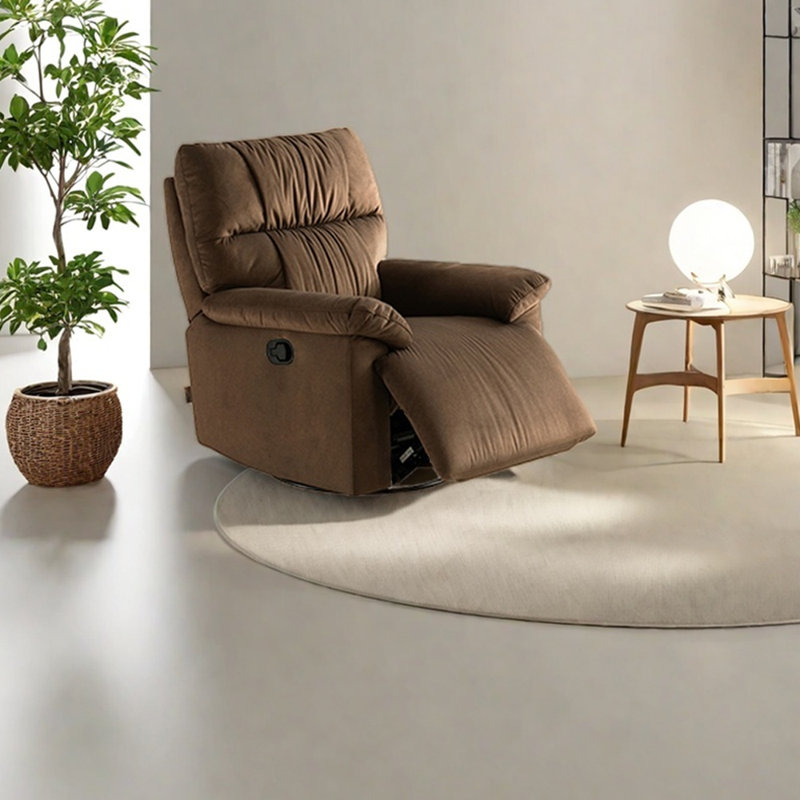 Ergonomic pleated design lounge chair, Coffee