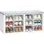 Banc à chaussures avec coussin - Banc de rangement pour hall d'entrée avec 12 casiers et tablettes réglables, armoire à chaussures blanche
