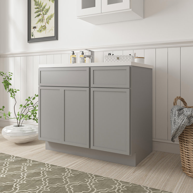 39'' Single Bathroom Vanity Base Only, Gray