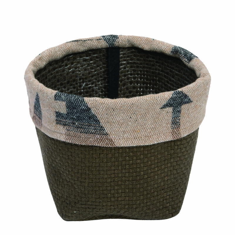 Sac rond multicolore en fibre naturelle 6,3 po