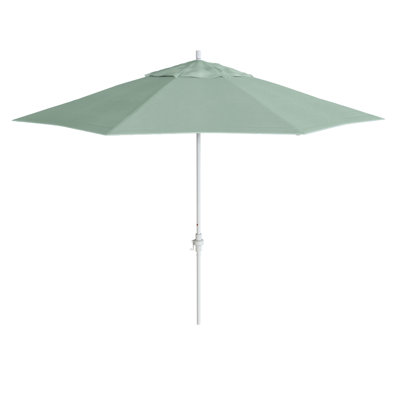 Sunbrella - Parasol de patio blanc mat 11 pi