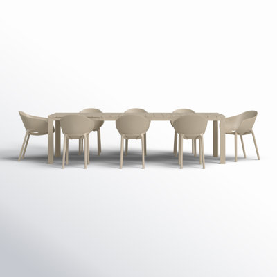 Farrah Rectangular 8 - Person 118" Long Dining Set