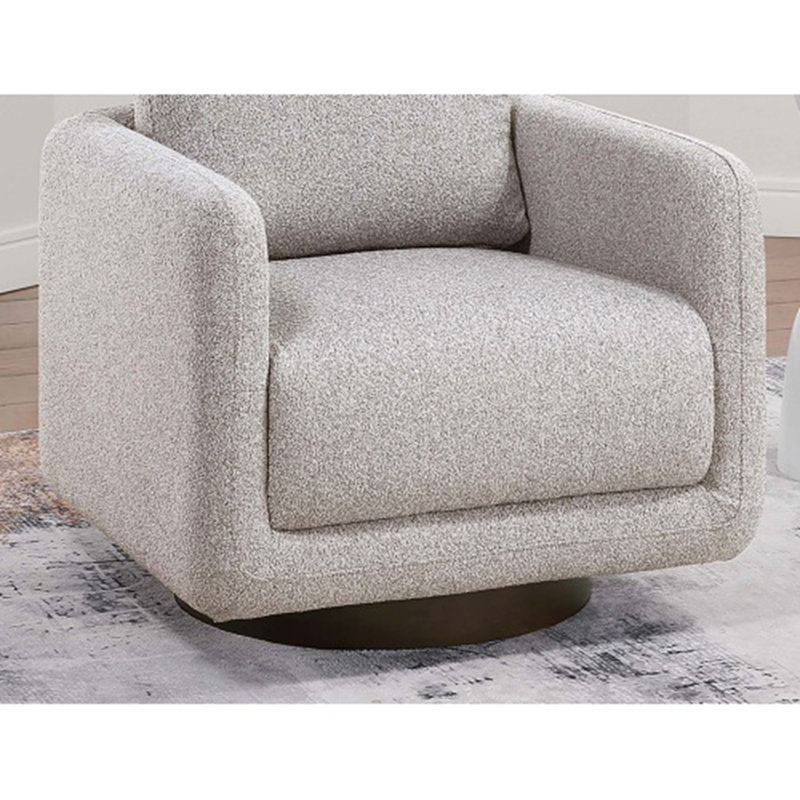 Fauteuil d'appoint pivotant en tissu Boucle, Beige