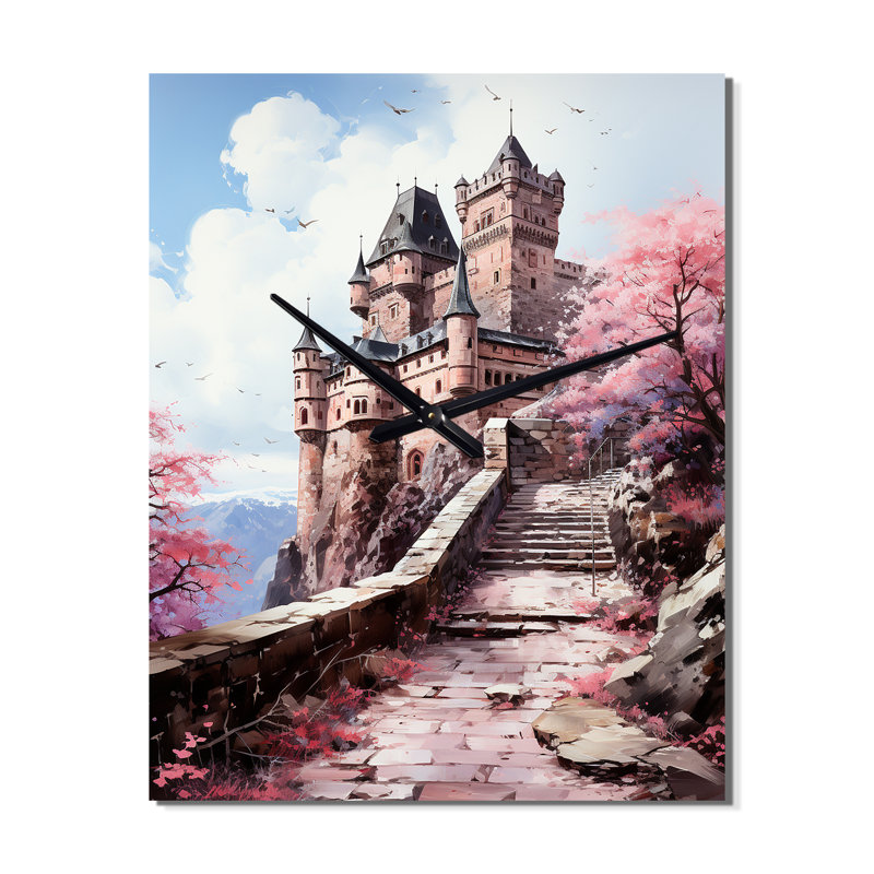 Horloge murale moderne Allemagne, château de Heidelberg, H 40 po x l 30 po x P 1 po
