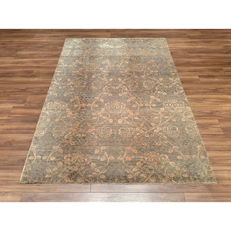 Tapis gris en laine noué à la main Original Original