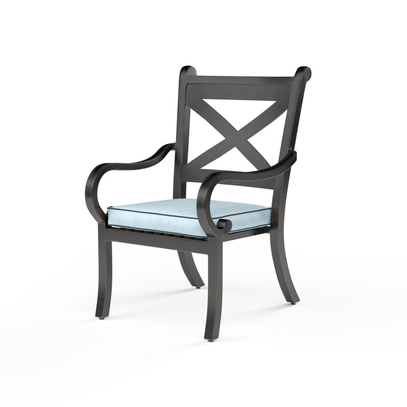 Chaise de terrasse avec coussin Monterey, Toile horizon Sunbrella®