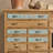 Rustic Wood Cabinet with Multiple Drawers, Bohemian Style Storage Chest, 30.3" W x 12.5" D x 51.1" H