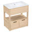 Meuble-lavabo 30 po avec comptoir d'évier, armoire de salle de bain avec tablette de rangement ouverte et 2 tiroirs-586757350