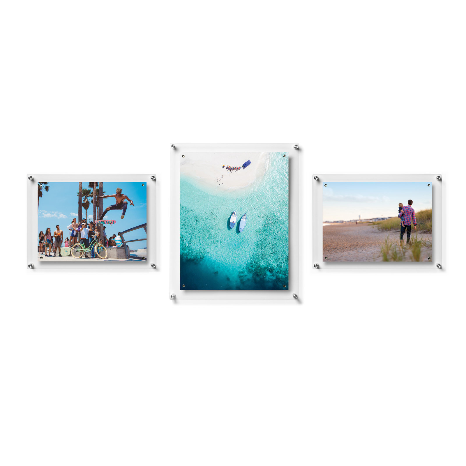 Triple Combo Picture Frame Set, Silver 