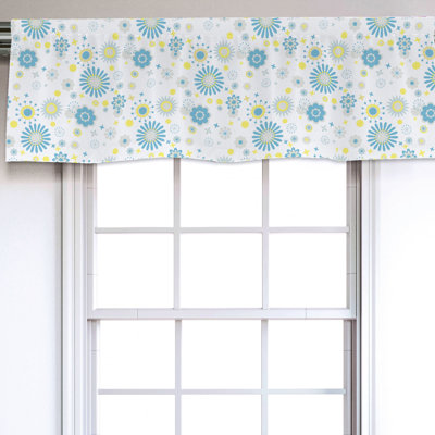 Sateen Floral Ruffled Window Valance