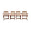Ensemble de salle à manger pliable pour patio, 4 chaises pliantes, intérieur et extérieur universel, teck