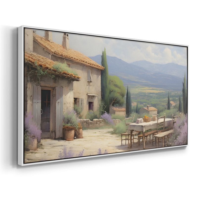 Série paysage - DCCxxv - Toile tendue avec châssis tendue, prête à être accrochée, H 21 po x l 41 po, Blanc