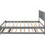 Lit plateforme gris avec lit gigogne réglable - Taille régulée en bois de pin-1719172624