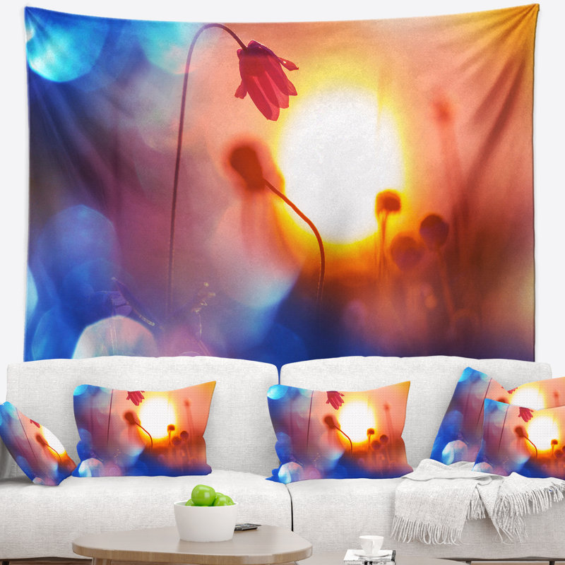 Tapisserie florale, H 50 po x l 60 po