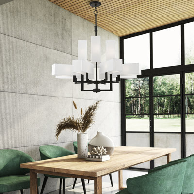 Azil 12 - Light Steel Dimmable Chandelier