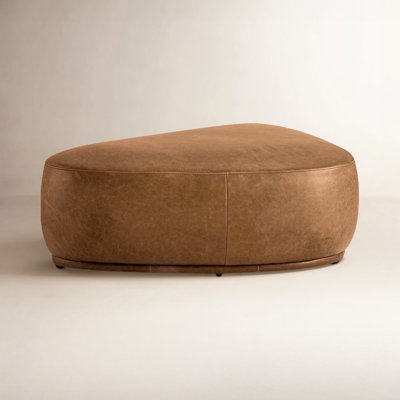 Adna 44" Genuine Leather Triangular Ottoman