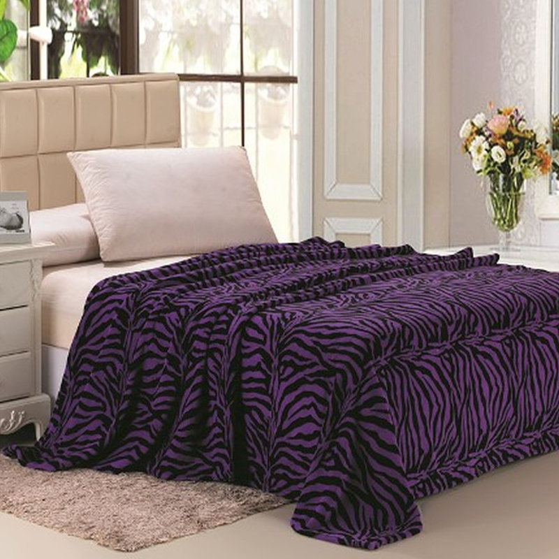 Couverture en micro peluche Safari, Grand, Mauve
