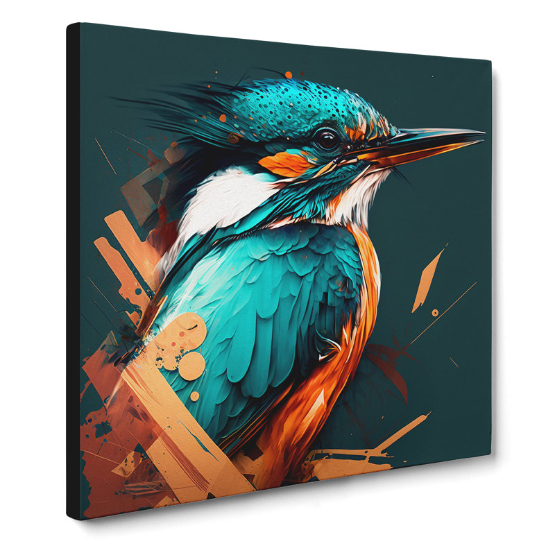 Kingfisher Graphic - Wrapped Canvas