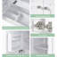 Meuble-lavabo blanc de 30 po sans assemblage requis avec lavabo en céramique, deux portes à fermeture en douceur et tablette réglable, style campagne moderne