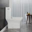 Toilette carrée une pièce à poignée carrée à gauche 1,28 gallon Carre