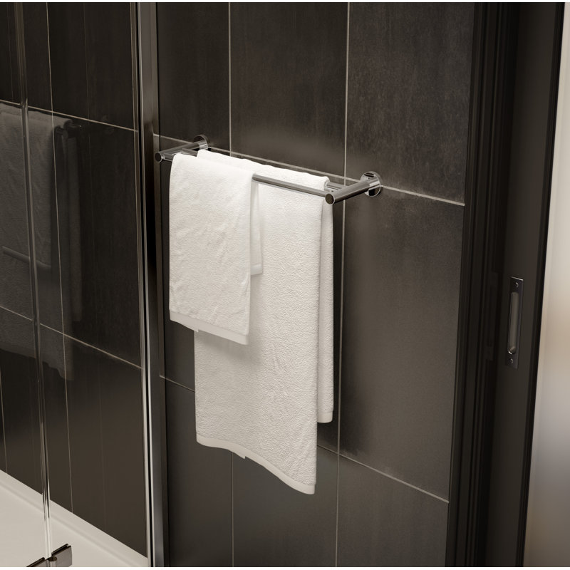 Dia 24" Wall Mounted Double Towel Bar, Chrome