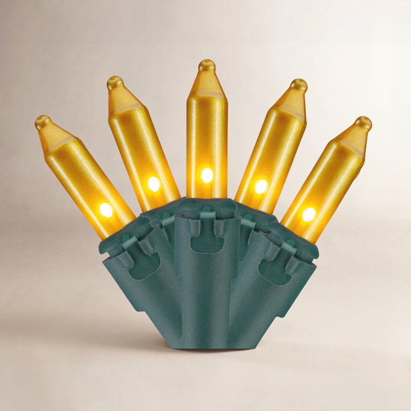 100 mini lumières de Noël 100 points, H 1 po x l 367,2 po x P 1 po, Or