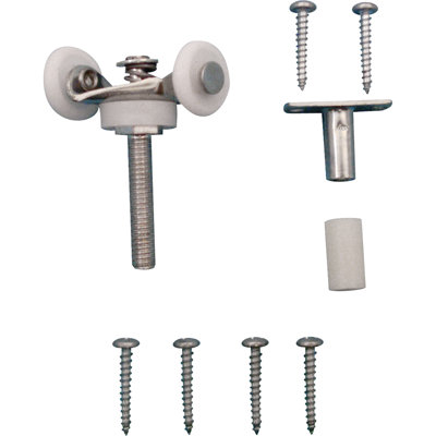 7/8 po, rouleau tandem pliable à fixation supérieure, décalé (paquet simple)