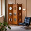 Paravent vintage pliable avec cycle de phase de lune