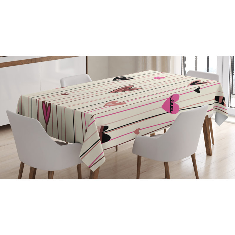Valentine's Day Tablecloth, 84" L x 60" W