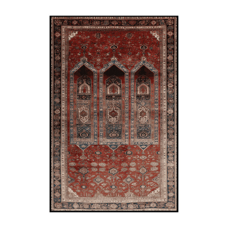 Tapis brun lavable à la machine, Rectangulaire 2 pi x 3 pi