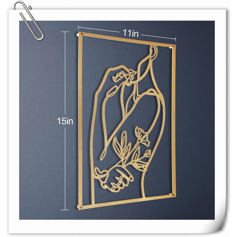 Wall Decor on Metal, Gold