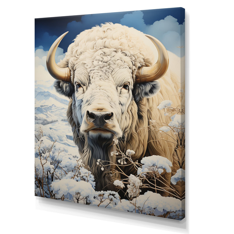 Buffalo Majestic Bison Pastoral I - reproduction sur toile, H 44 po x l 34 po x P 1,5 po, Toile tendue