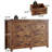 Jaretssi 6 - Drawer Double Dresser 42.7' W, Chest of Drawers with Metal Square Handle-1051813184