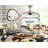 Ediany 36" Bluetooth Ceiling Fan with Dimmable LED Lights and Music Player