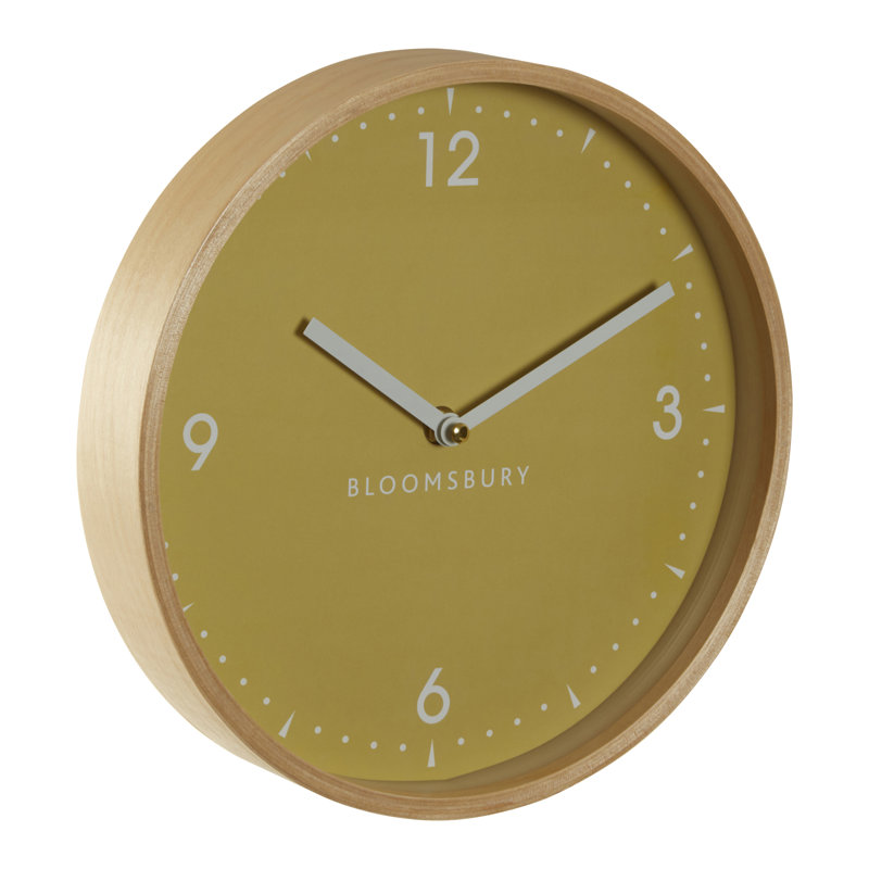 Athol Wood Wall Clock, Yellow