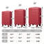 20 po / 24 po / 28 po 3 pièces / ensemble en valise à roulettes ABS, couleur assortie, avec serrure à combinaison (rouge vin)