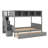 Kids Twin Over Full Bunk Bed with Shelves, Storage Staircase and 2 Drawers-95924766