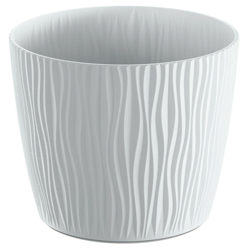 Heinen Pot Planter, White, 10.8cm H x 12.9cm W x 12.9cm D
