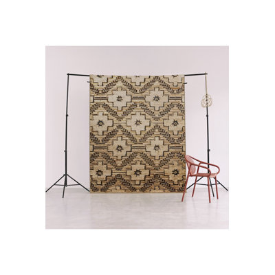 Tapis noir lavable à motif géométrique à motif géométrique losange noir