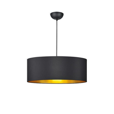 Cylinder Chandelier With Fabric Cap